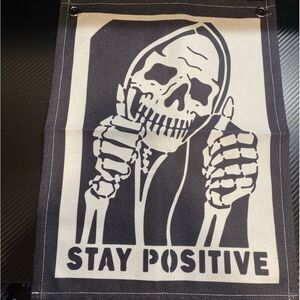Ralxion Aesthetic Tapestry STAY‎ POSITIVE GRIM REAPER